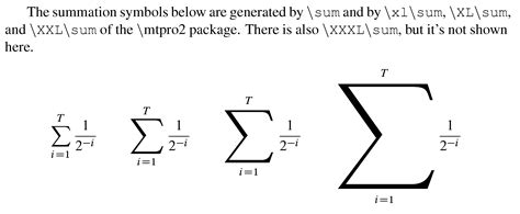 latex big /|big summation in latex.